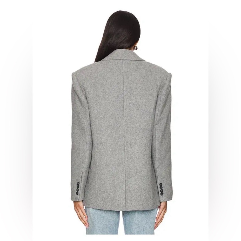 NWT EAVES (Revolve) Shai Manteco Wool Blazer in Light Grey, Size Small - Picture 4 of 11